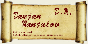 Damjan Manjulov vizit kartica